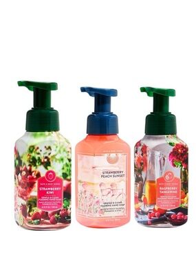 Bath & Body Works Fruity Gentle and Clean Foaming Hand Soap Trio 🍓🥝🍊
